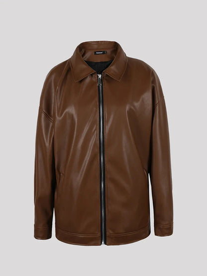 Mauro Black PU Leather Jacket