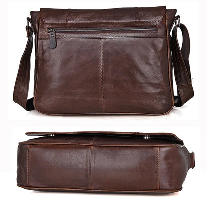 Leon Leather Messenger Bag