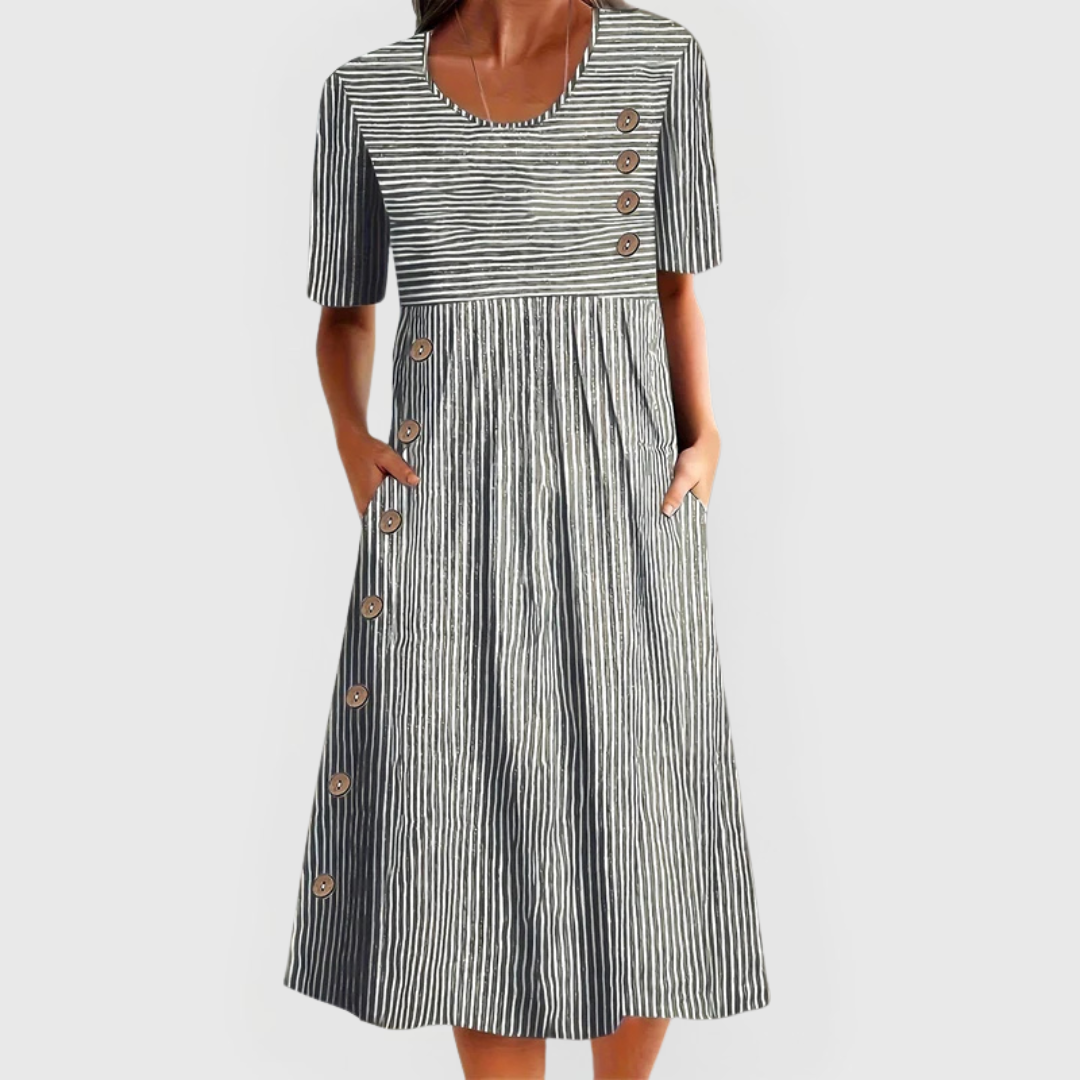 Julia | Striped Vestido Midi