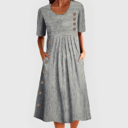 Julia | Striped Vestido Midi