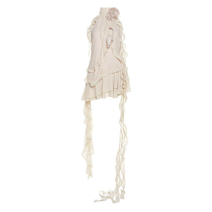 Asymmetric Mini Tiered Dress