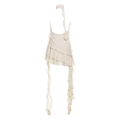 Asymmetric Mini Tiered Dress