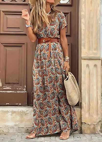 Joselin – Long Bohemian y Flowing Vestido con Belt