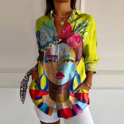 Nancy | Abstract Print Blusa