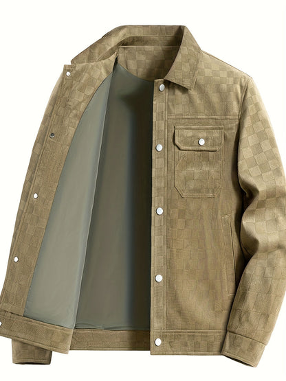 Taylor Checkered Suede Jacket