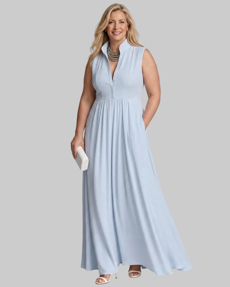 Virelia | Sleeveless Collared Flowing Wide Leg Mono Silhouette