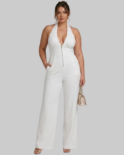 Nymera | Halter Neck Wide Leg Sleeveless Mono Silhouette