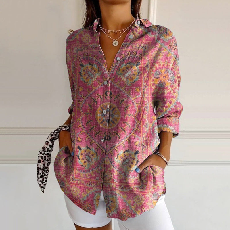 Ann | Ethnic Print Blusa