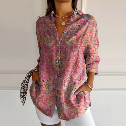 Ann | Ethnic Print Blusa